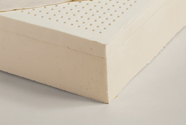 the corner of a block of foam
