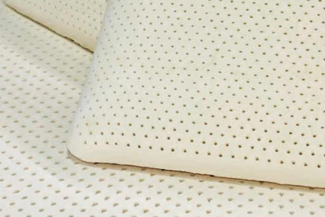 closeup of foam pillow